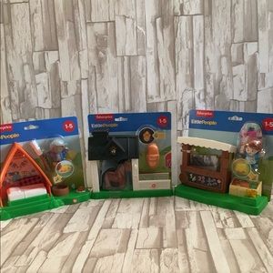 Fisher Price Little People Collection: Camper, Fruit Stand, and Horse St…